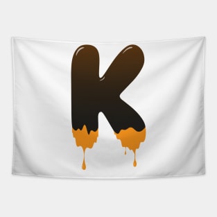 Chocolate Alphabet Letter K Tapestry