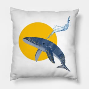 Whale splashing Pillow