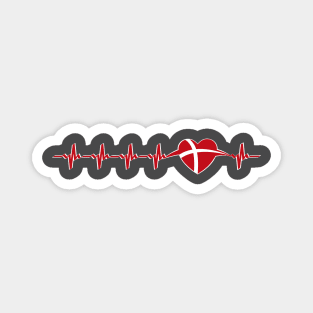 Danish heartbeat flag Magnet