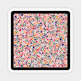 Modern abstract terrazzo like digital image Magnet