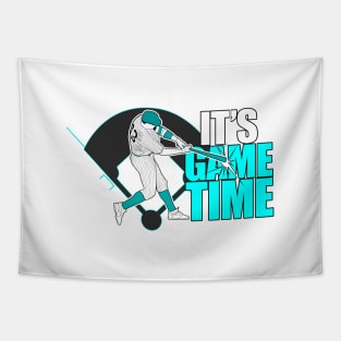 It's Game Time - Baseball (Aqua) Tapestry