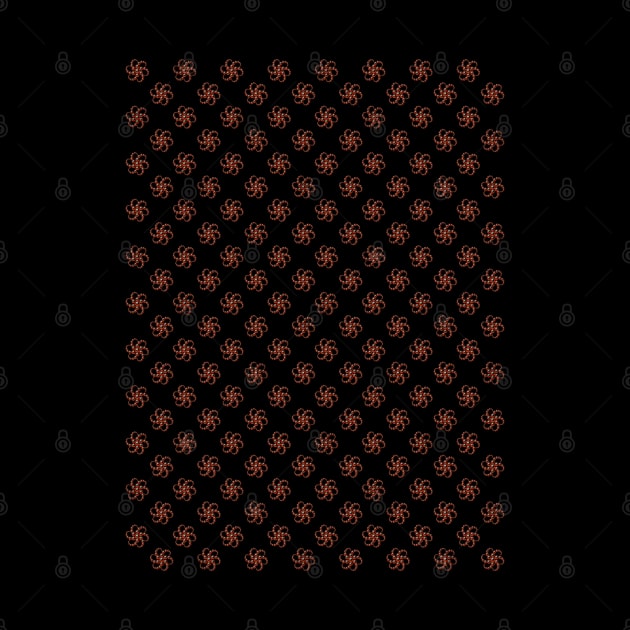 Yin Yang Design - Orange Color Spider Pattern by The Black Panther