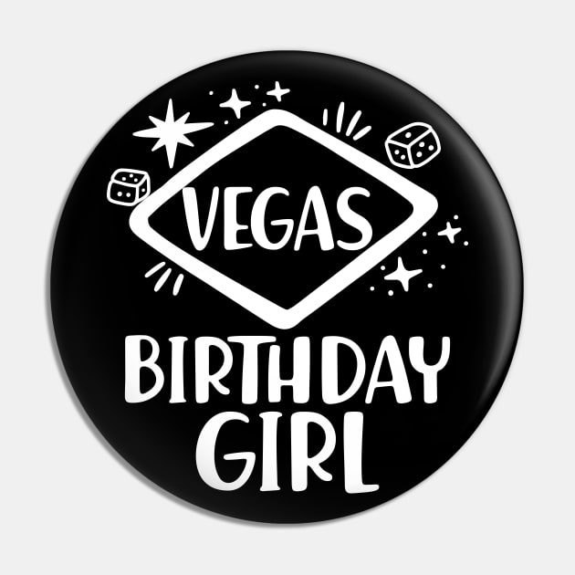 Vegas Birthday Girl Pin by KC Happy Shop