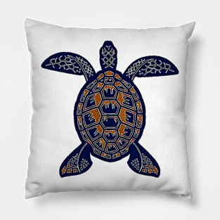 Turtle - Blue Pillow