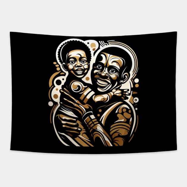 Afrocentric Father And Son Tapestry by Graceful Designs