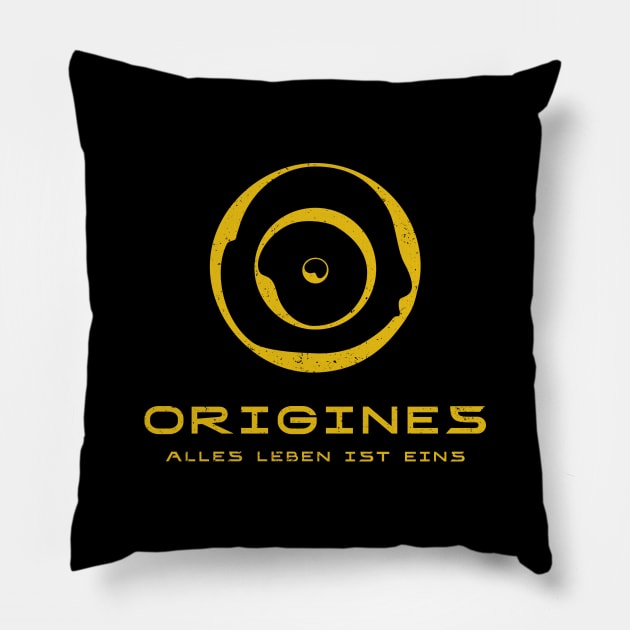 Origines - Alles Leben ist eins Pillow by BadCatDesigns