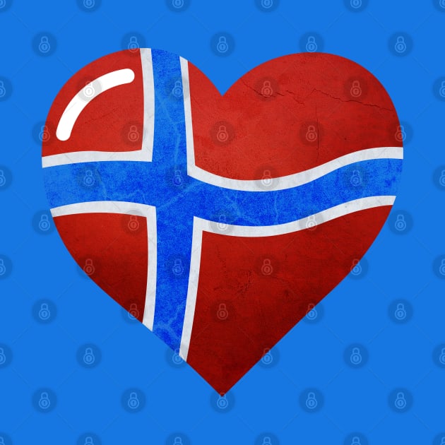 Flag of Norway in a shape of heart by Purrfect