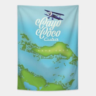 Cayo Coco Cuba map Tapestry