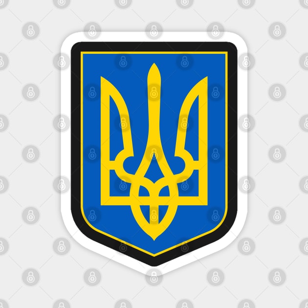 Coat of Arms of Ukraine - Tryzub Magnet by FaelynArt