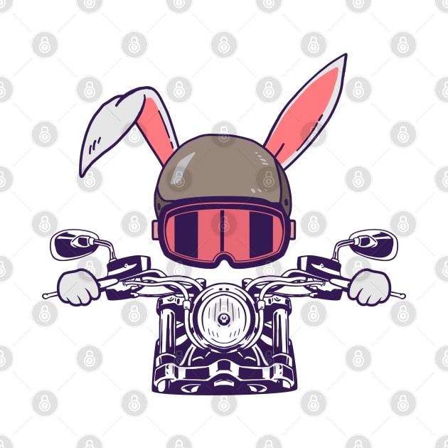 Rabbit biker motorcyclist by Sal71