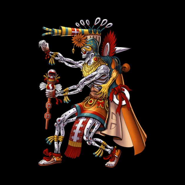 Aztec God Mictlantecuhtli by underheaven