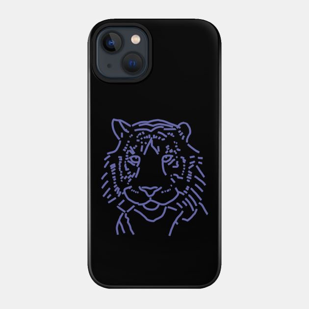 Very Peri Periwinkle Blue Water Tiger Color of the Year 2022 - Tiger - Phone Case
