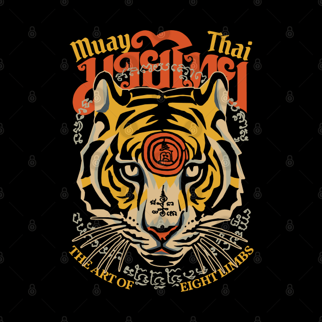 Muay Thai Tiger Tattoo by KewaleeTee