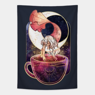 Mermaid Teacup - Celestial Moon Mermaid Tapestry