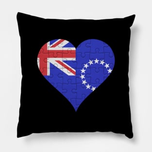 Cook Islander Jigsaw Puzzle Heart Design - Gift for Cook Islander With Cook Islands Roots Pillow