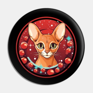 Abyssinian Xmas, Love Cats Pin