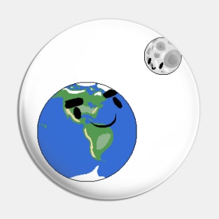 Earth and Moon Pin