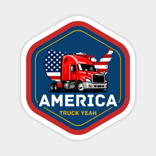 America Truck - Yeah USA Magnet