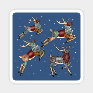 Steampunk Reindeer Magnet