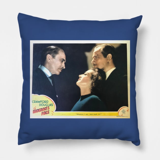 A Woman’s Face Joan Crawford Pillow by MasterByMaster