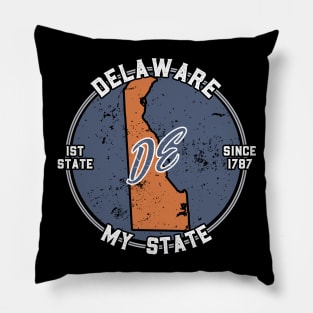 Delaware My State Patriot State Tourist Gift Pillow