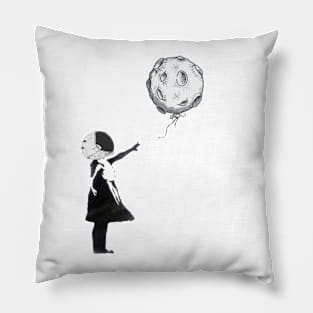 Astronaut Girl and Balloon Pillow