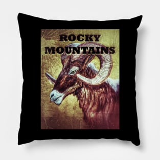 Rocky Mountains Bighorn Sheep Pillow