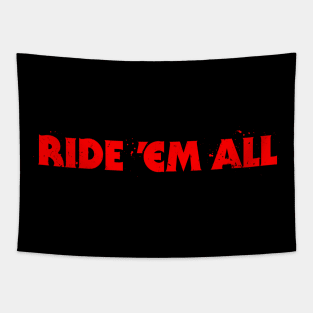 Ride 'Em All Blood Splatter Cycling Graphic Tapestry