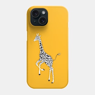 Giraffe yellow background Phone Case