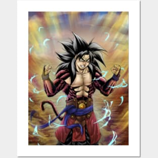 Goku Super Saiyan 4 Art Board Print for Sale by jixelpatterns