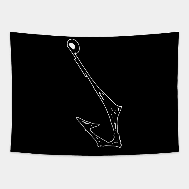 Dark and Gritty Fish Hook Tapestry by MacSquiddles