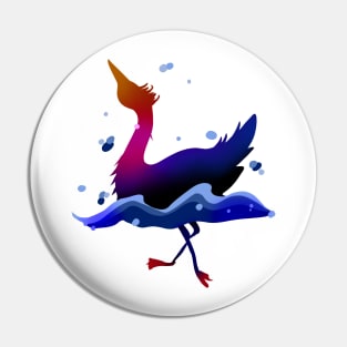 Splashing Bird Pin