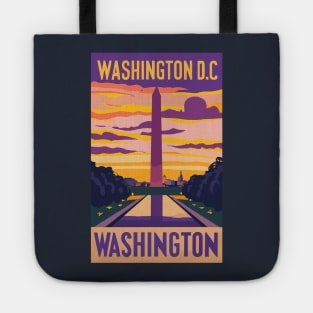 A Vintage Travel Art of Washington DC - US Tote