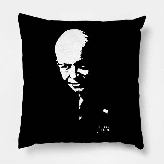 Dwight D. Eisenhower 6B (Dwight David "Ike" Eisenhower) 34th President of the United States, Supreme Allied Commander Pillow by FOGSJ