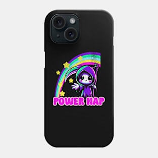 Funny Grim Reaper Power Nap Kawaii Pastel Goth Sarcastic Phone Case