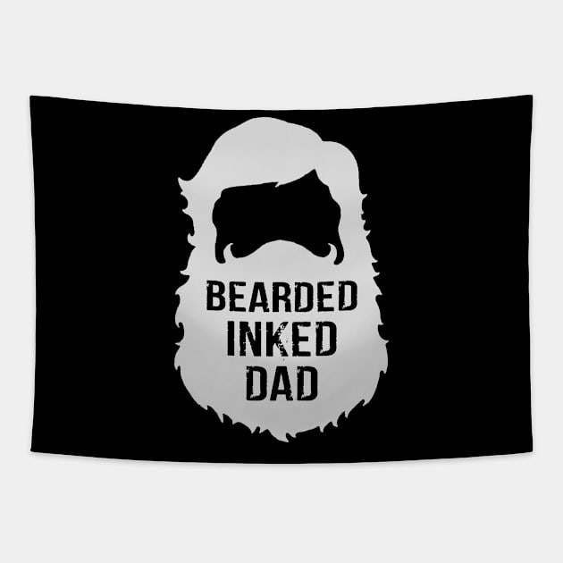 bearded inked dad T-Shirt Tapestry by Devasil