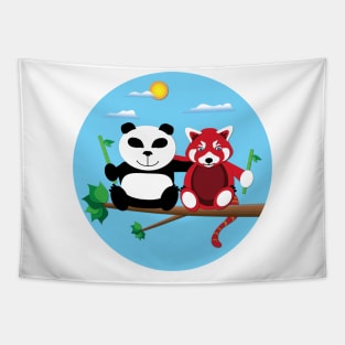 Panda & Red Panda Tapestry