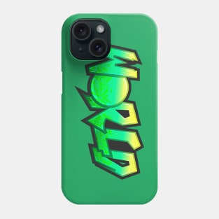 Green "World" graffiti Phone Case