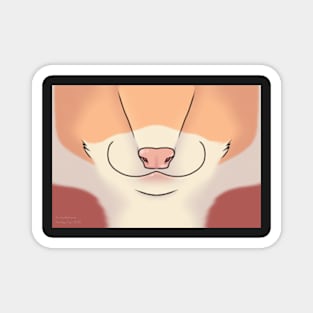 Strawberry Blonde Ferret Face Magnet