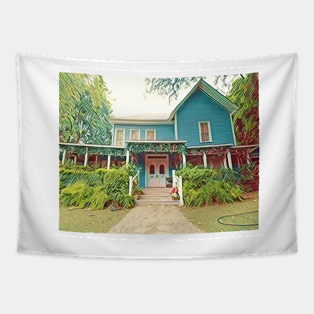 The Girls' Home - Front Door Tapestry by Fenay-Designs