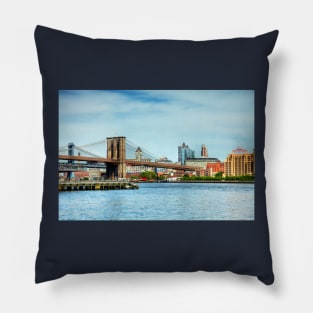 Brooklyn Riverfront with the Brooklyn Bridge, Brooklyn Bridge Park, and the East River Pillow