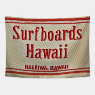 Vintage Surfboards Hawaii Patch Tapestry