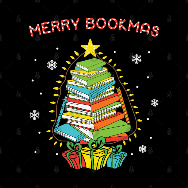 Merry bookmas book christmas tree by MZeeDesigns