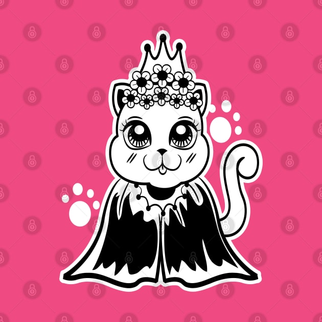 Princess Kitty Cat Drawing by lunamoonart