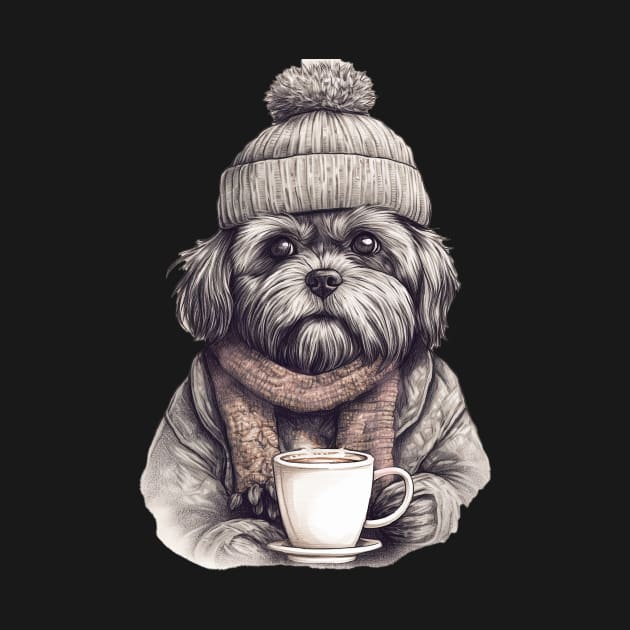 dog and coffee by Tees of Joy
