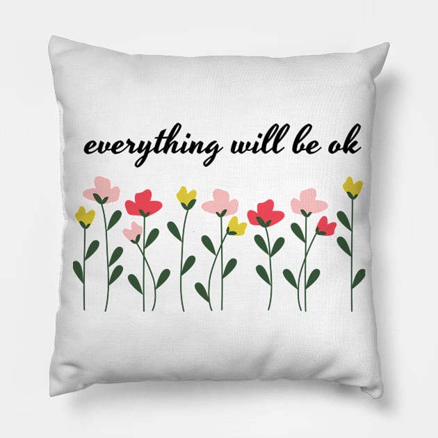 Positive t-shirt Pillow by WordsGames