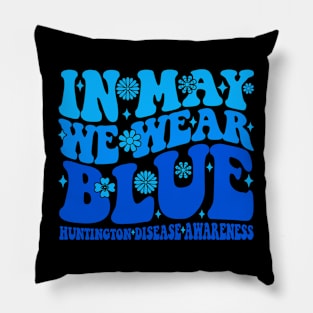 Huntington's Disease Awareness Groovy Pillow