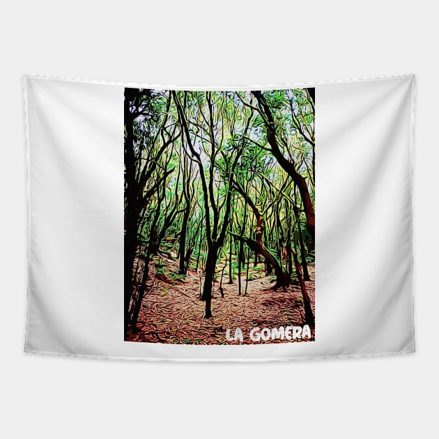 La Gomera Forest canary islands Tapestry by lagomeratravel