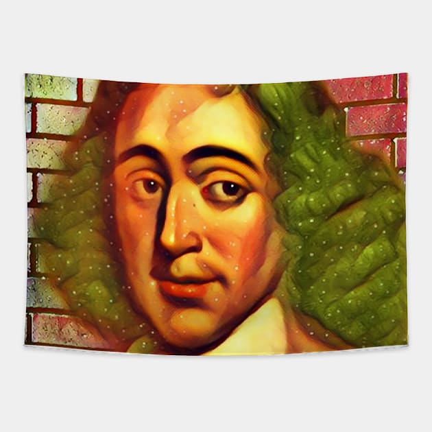 Baruch Spinoza Snow Portrait | Baruch Spinoza Artwork 14 Tapestry by JustLit