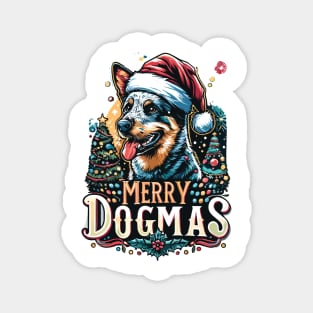 Merry Dogmas Blue Heeler Christmas Edition Magnet